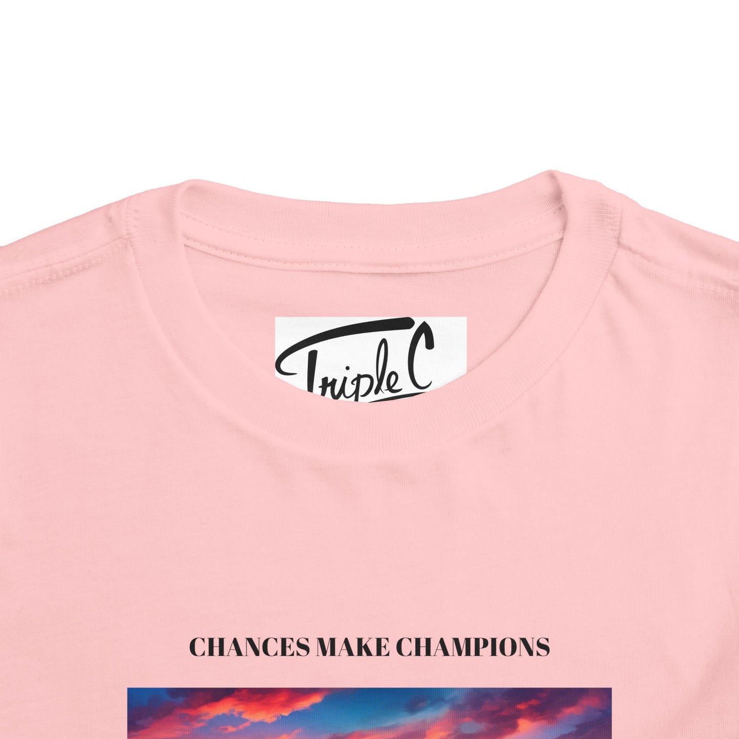 Inspirational Toddler Short Sleeve Tee - "Chances Make Champions" Adventure Design