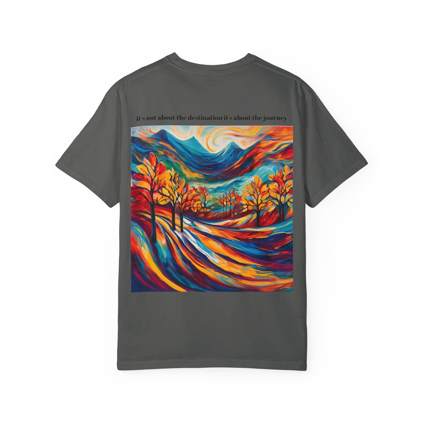 Adventure Journey Unisex Garment-Dyed T-shirt - Colorful Nature Design