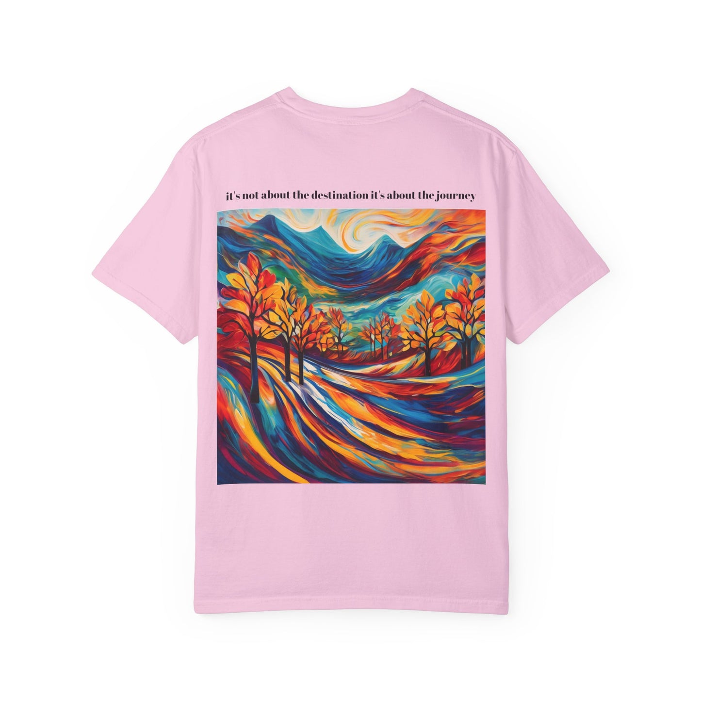 Adventure Journey Unisex Garment-Dyed T-shirt - Colorful Nature Design