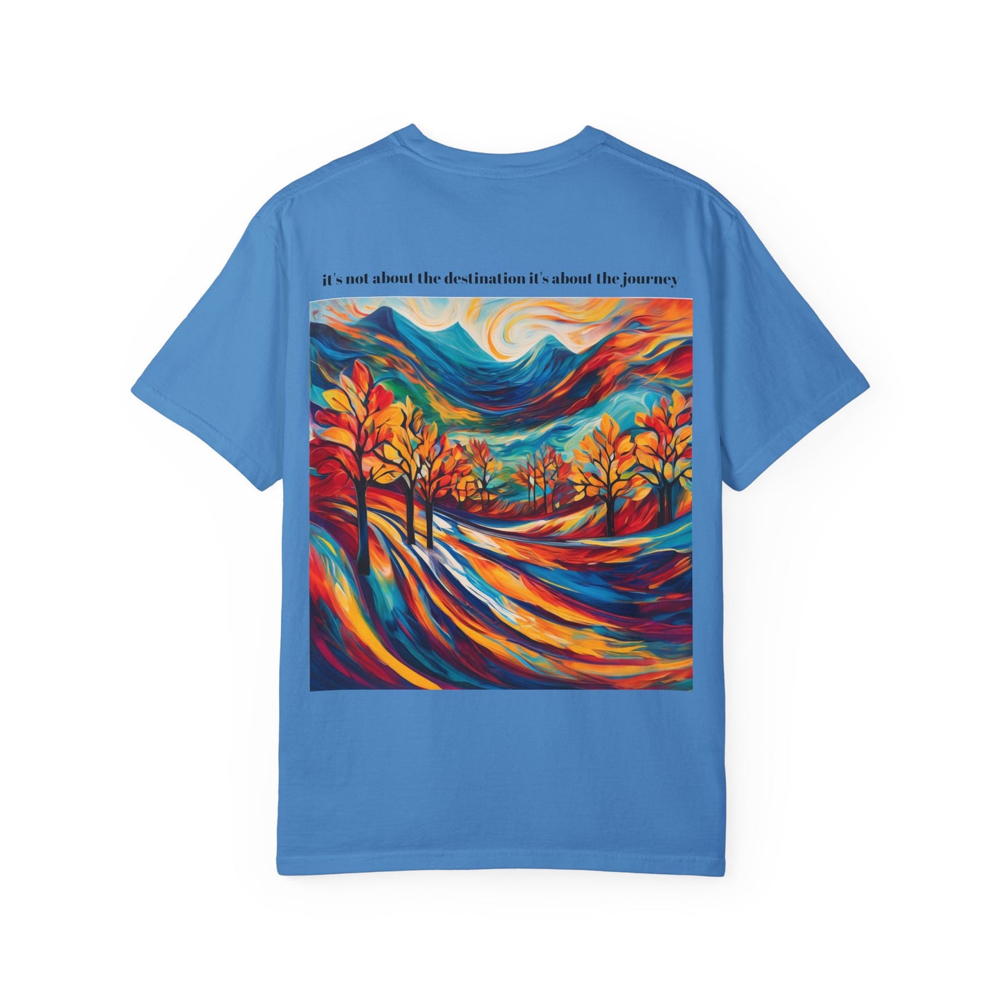 Adventure Journey Unisex Garment-Dyed T-shirt - Colorful Nature Design