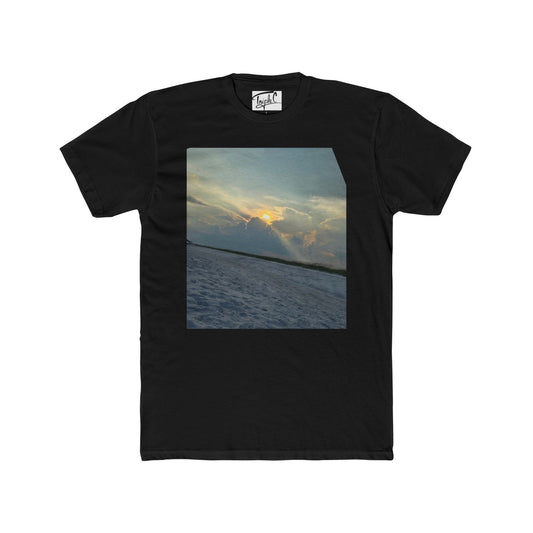Sunset Breeze Unisex Cotton Crew Tee - Relaxed Beach Vibes