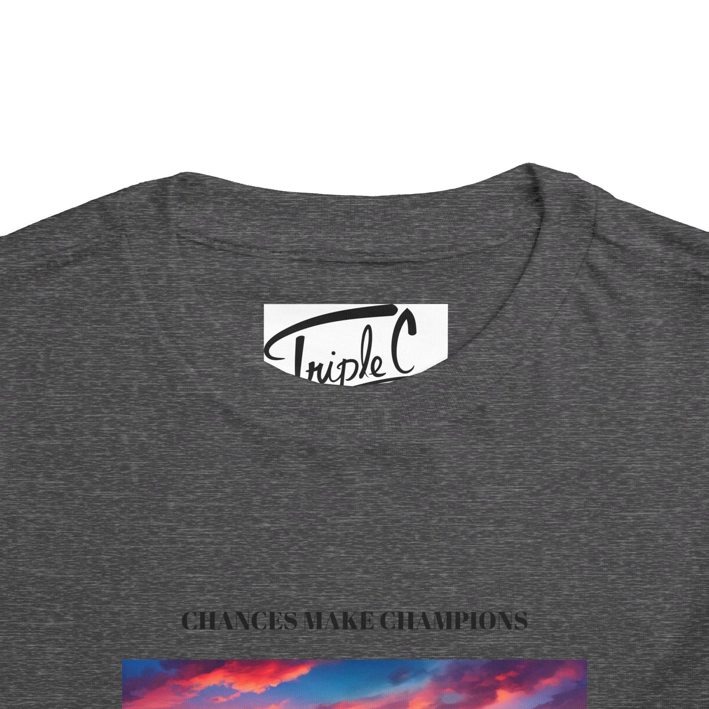 Inspirational Toddler Short Sleeve Tee - "Chances Make Champions" Adventure Design