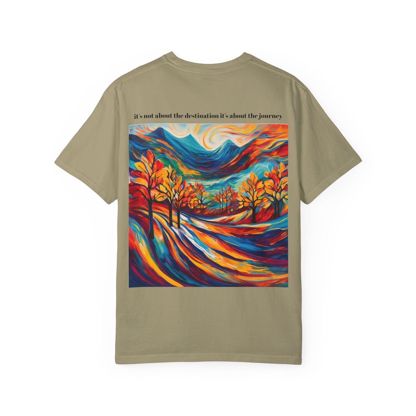 Adventure Journey Unisex Garment-Dyed T-shirt - Colorful Nature Design