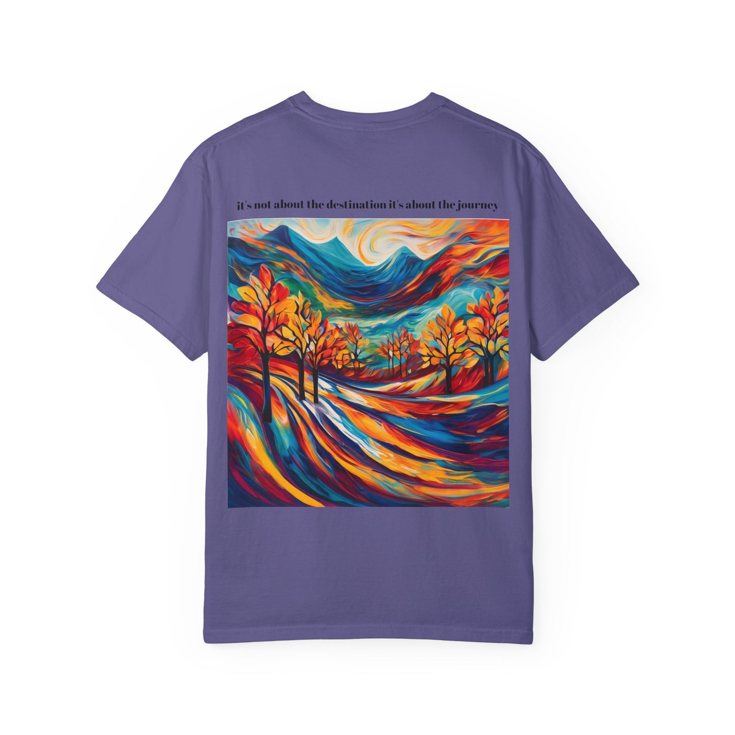 Adventure Journey Unisex Garment-Dyed T-shirt - Colorful Nature Design