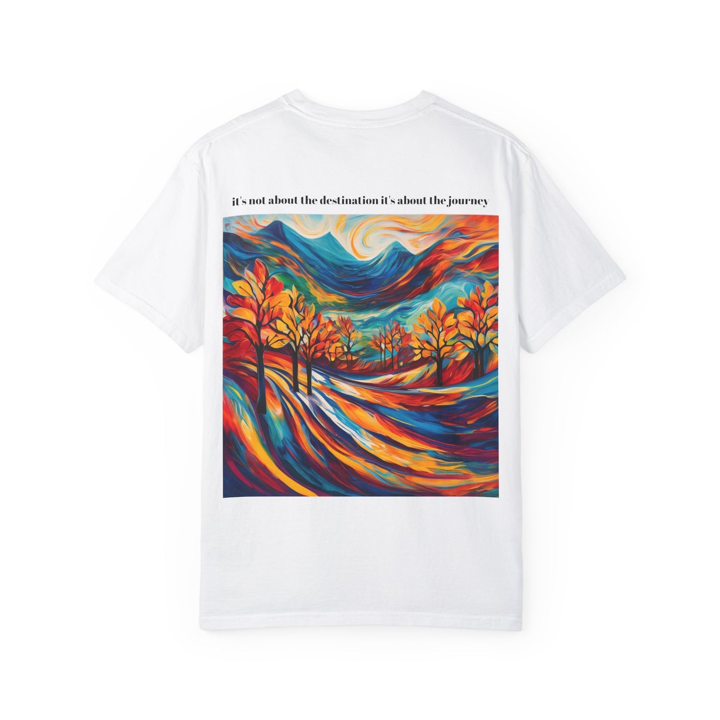 Adventure Journey Unisex Garment-Dyed T-shirt - Colorful Nature Design