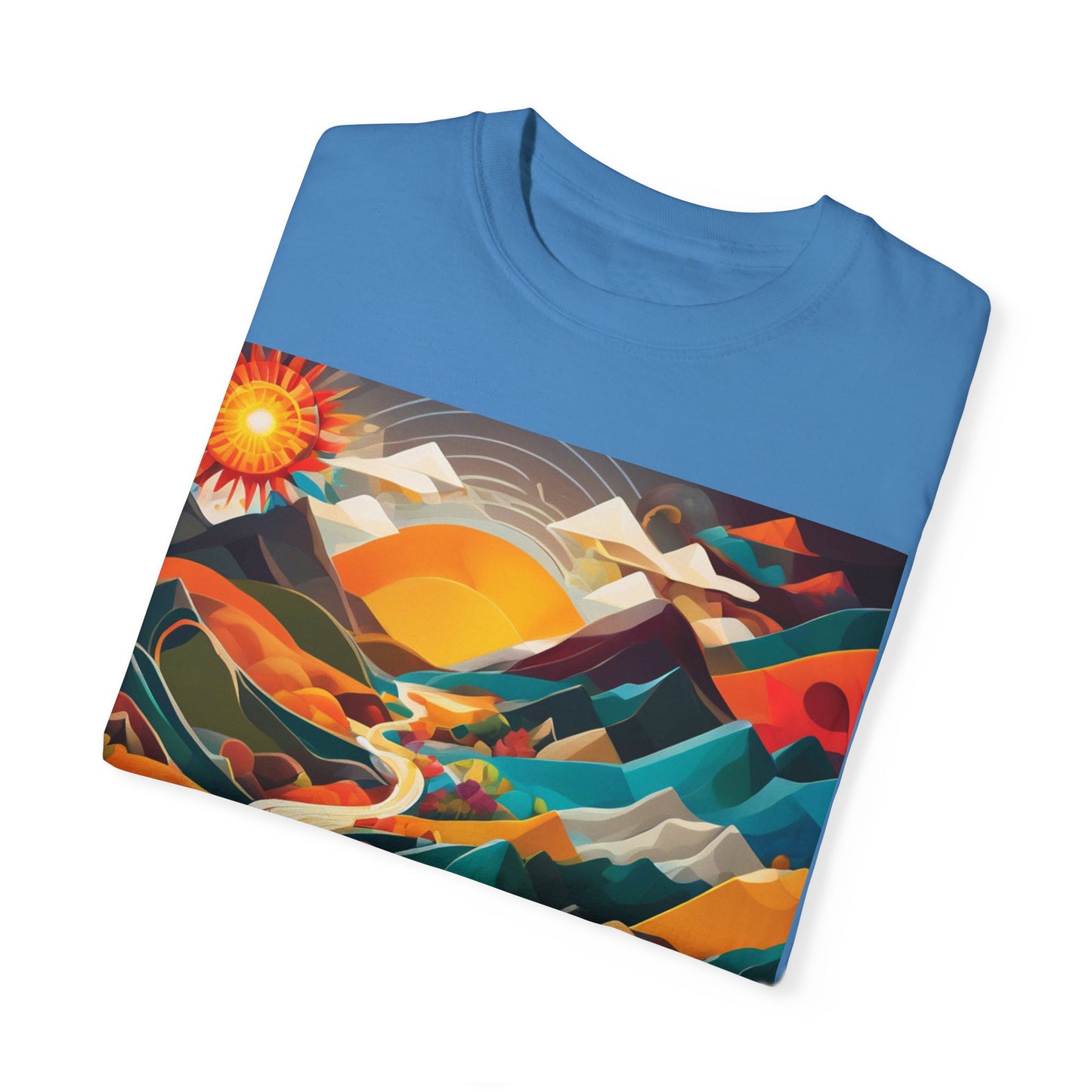 Adventure Journey Unisex Garment-Dyed T-shirt - Colorful Nature Design