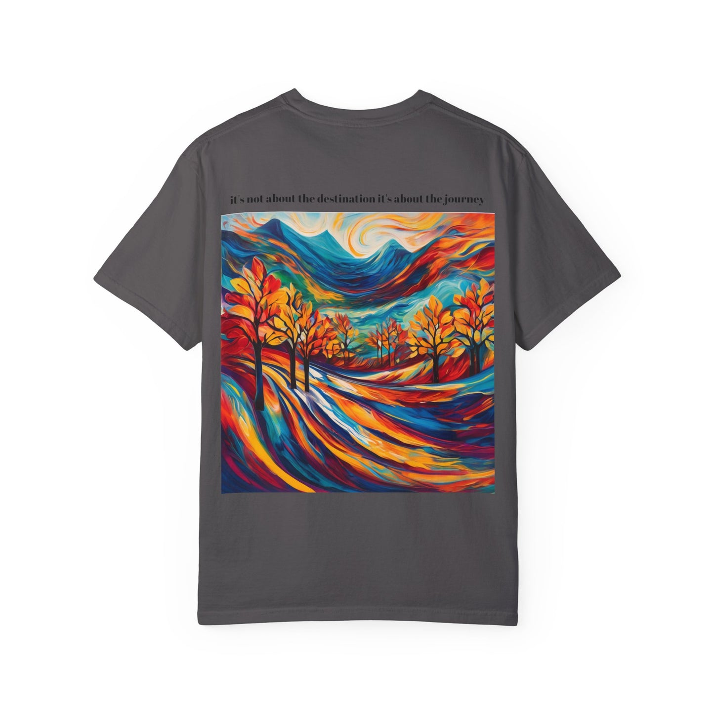 Adventure Journey Unisex Garment-Dyed T-shirt - Colorful Nature Design