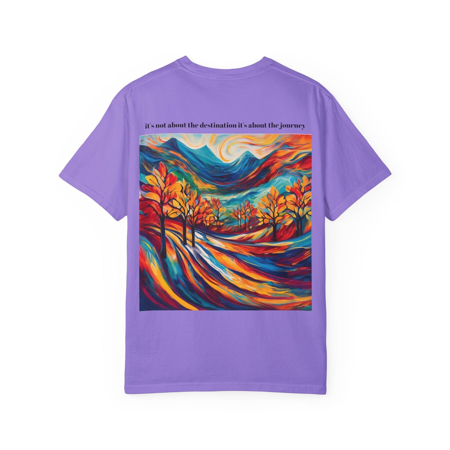 Adventure Journey Unisex Garment-Dyed T-shirt - Colorful Nature Design