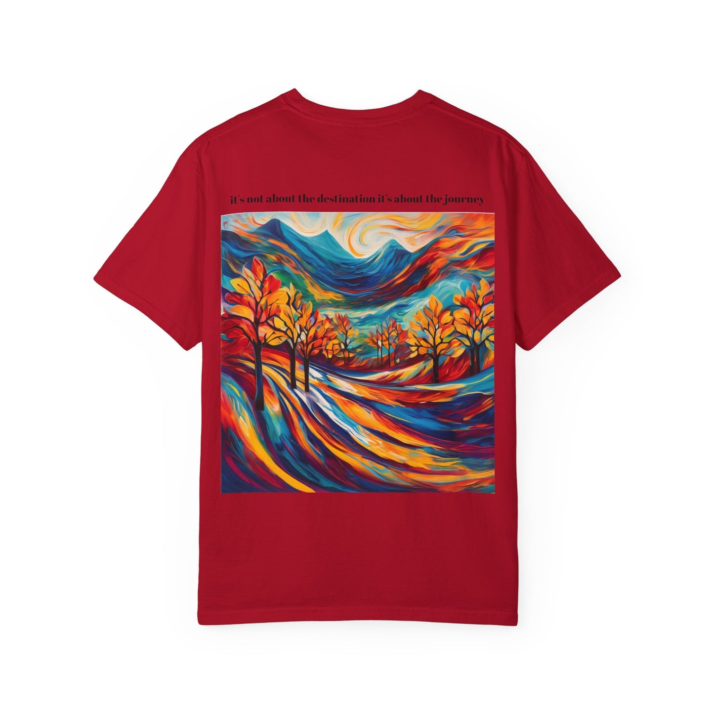 Adventure Journey Unisex Garment-Dyed T-shirt - Colorful Nature Design