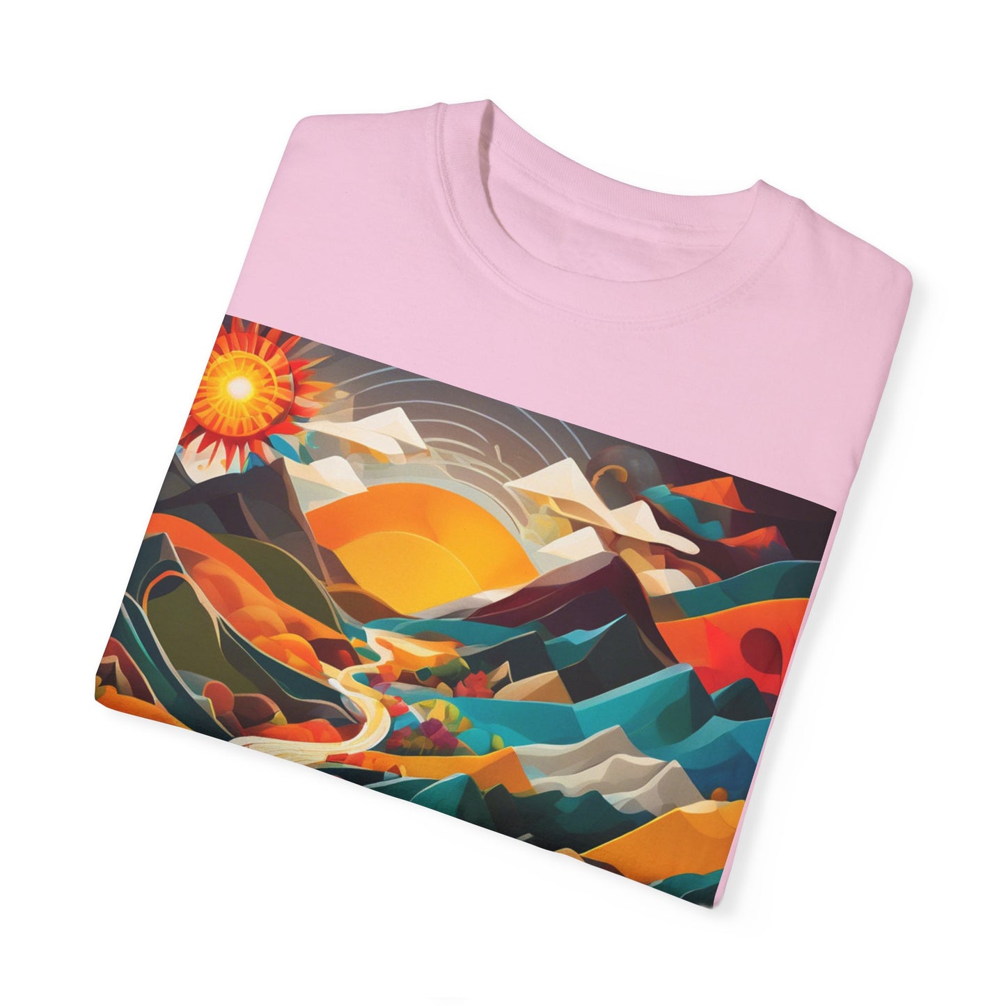 Adventure Journey Unisex Garment-Dyed T-shirt - Colorful Nature Design