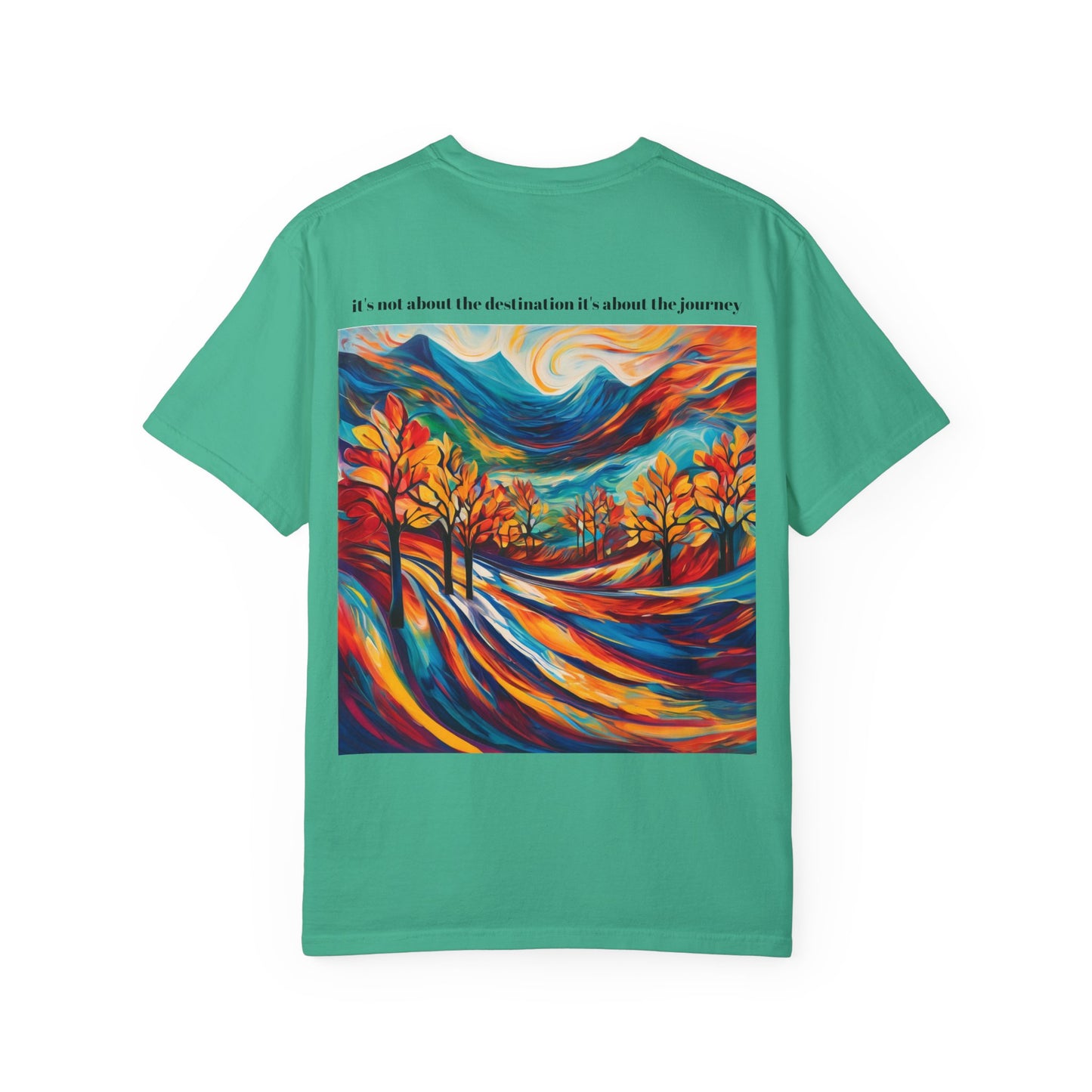 Adventure Journey Unisex Garment-Dyed T-shirt - Colorful Nature Design